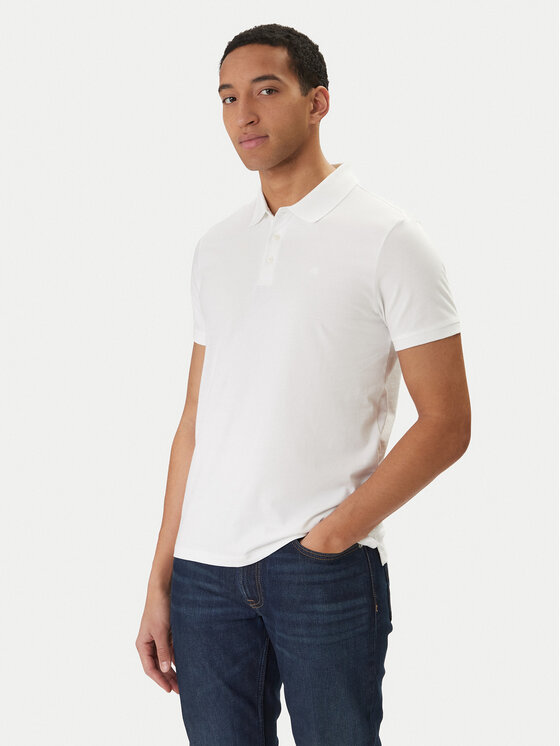 Calvin Klein Jeans Polo Classic Monogram LV04RD255G Biały Regular Fit