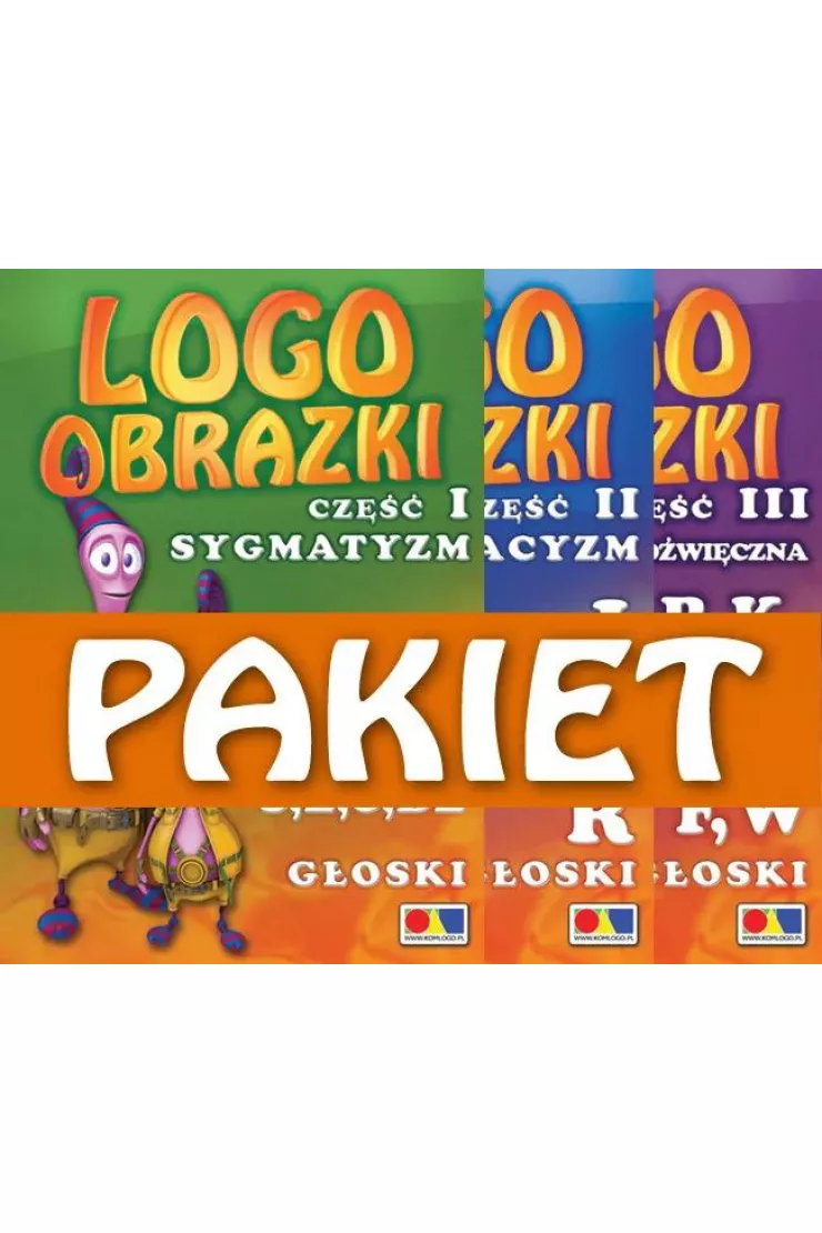 Pakiet Logoobrazki. Tomy 1-3: Sygmatyzm, Rotacyzm, Mowa bezdźwięczna