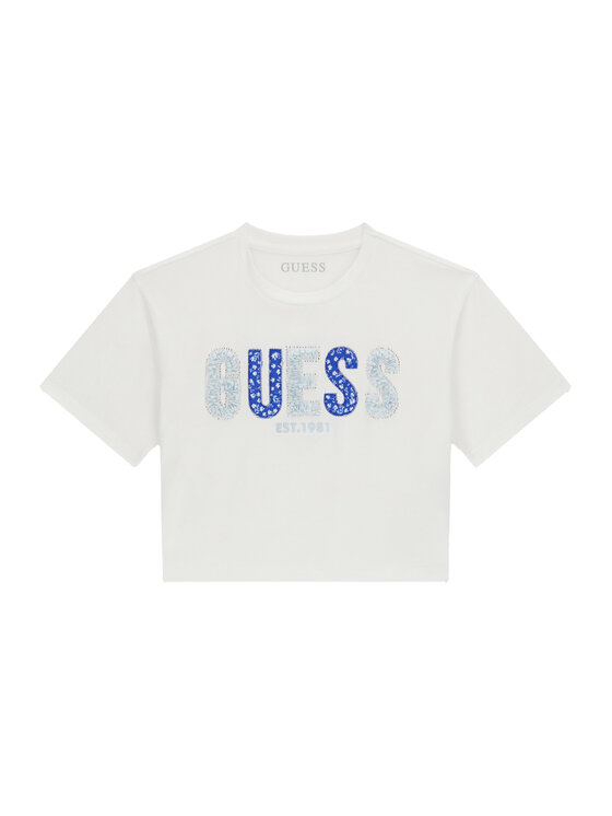 Guess T-Shirt J6GI07 K6YW4 Biały Relaxed Fit