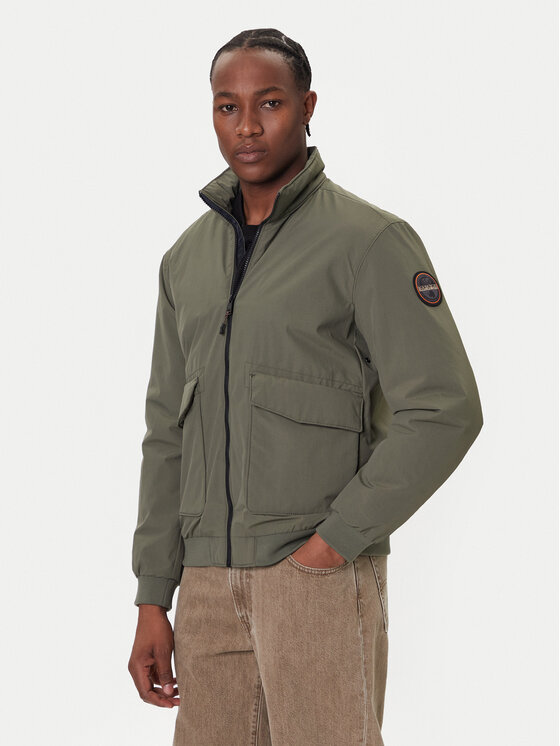 Napapijri Kurtka bomber A-Giovi NP0A88U2 Zielony Regular Fit