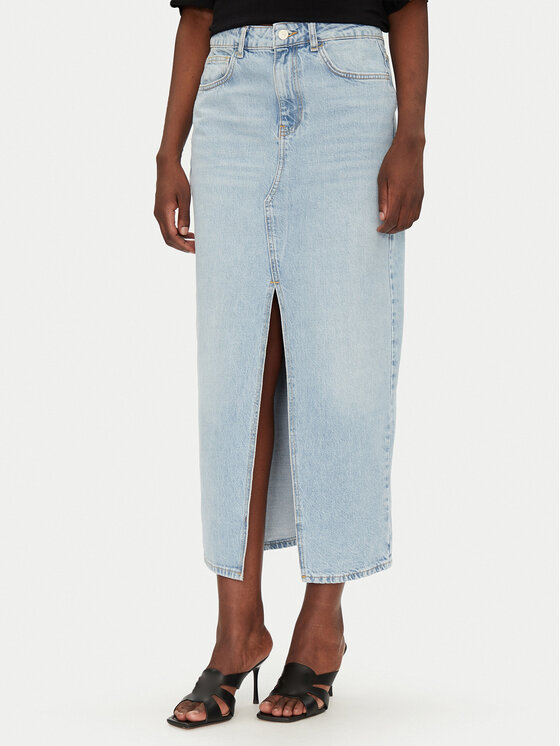 Liu Jo Spódnica jeansowa UA5188 D4854 78840 Niebieski Regular Fit