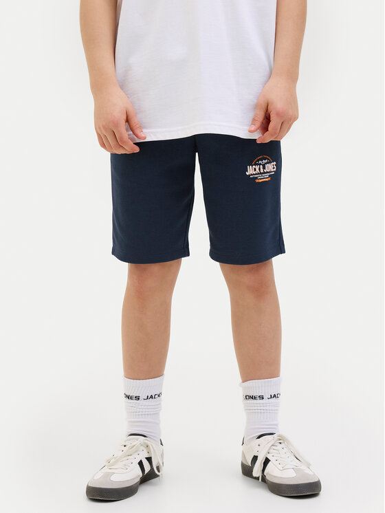 Jack & Jones Junior Szorty sportowe Logo 12249970 Granatowy Slim Fit