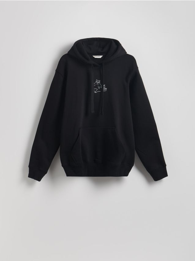 Reserved - Bluza z kapturem - czarny
