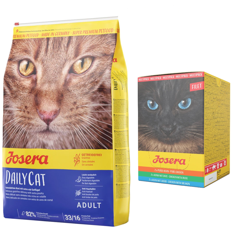 Zestaw: 10 kg Josera +  Josera Filet, saszetki, 6 x 70 g w super cenie! - DailyCat, 10 kg
