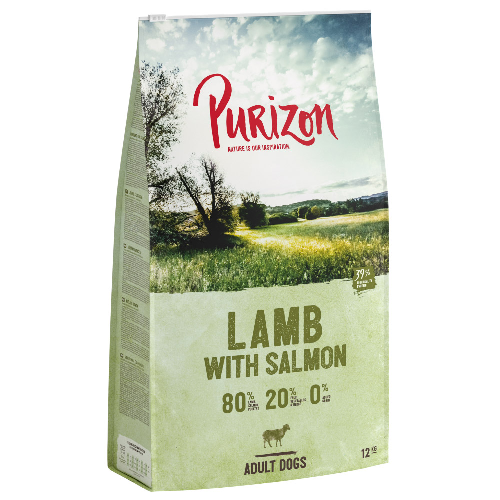 Dwupak Purizon, 2 x 12 kg - Adult, jagnięcina z łososiem, bez zbóż