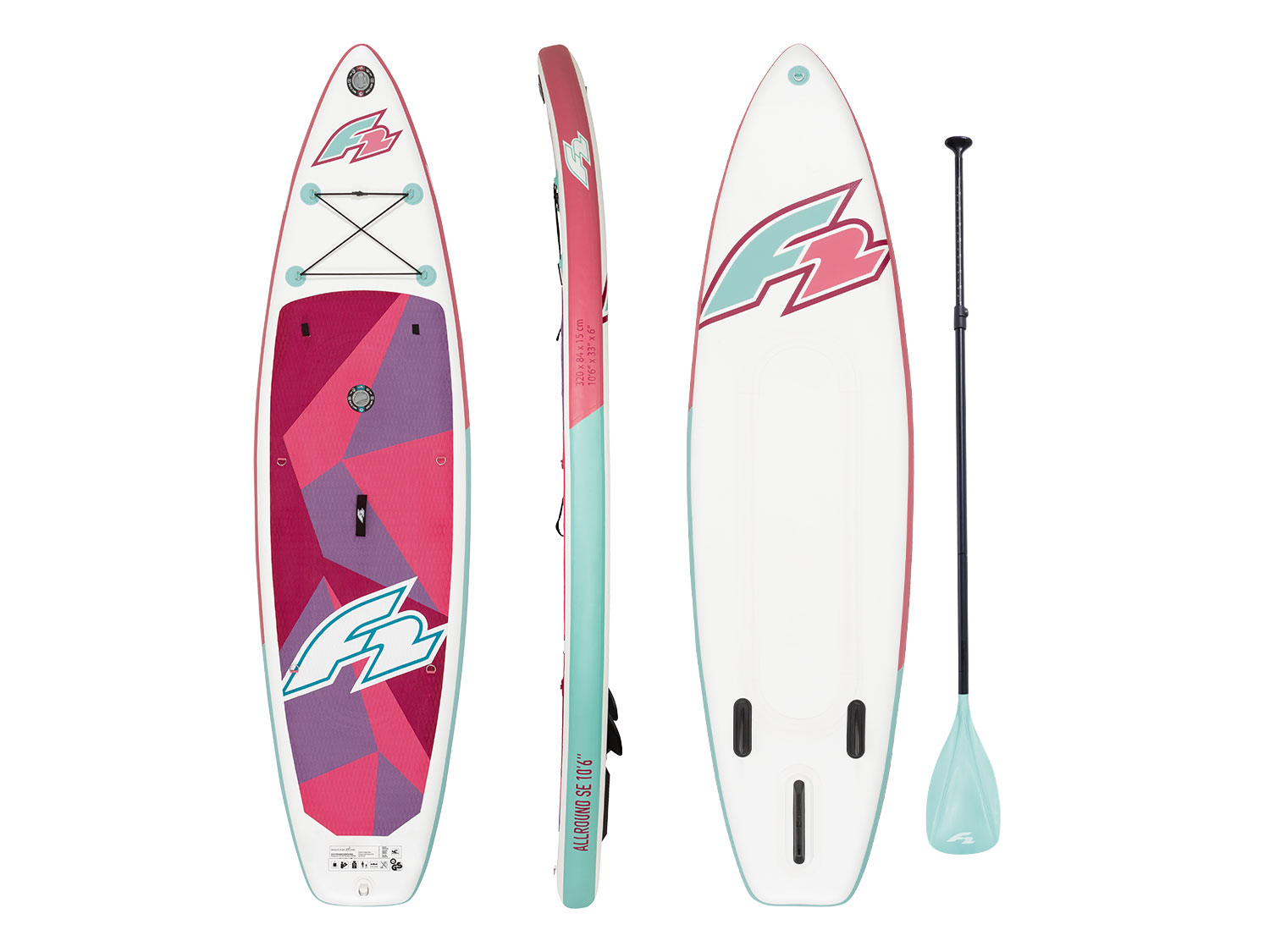 F2 Deska do pływania SUP dwukomorowa Allround Floral SE 10'6'' 