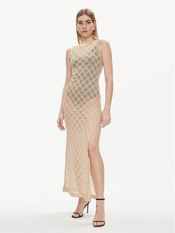 Liu Jo Sukienka letnia VA4002 J4666 Złoty Slim Fit