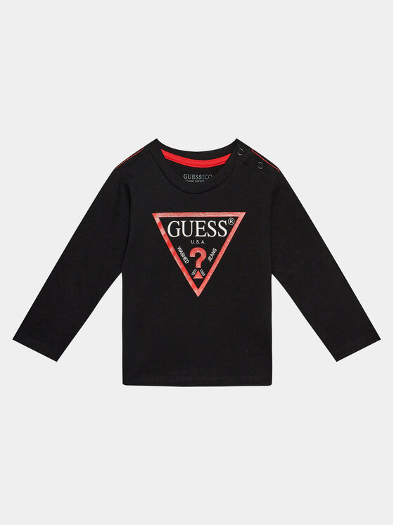 Guess Bluzka N84I24 K8HM0 Czarny Regular Fit miniaturka