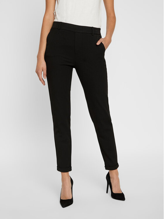 Vero Moda Chinosy Maya 10225280 Czarny Regular Fit