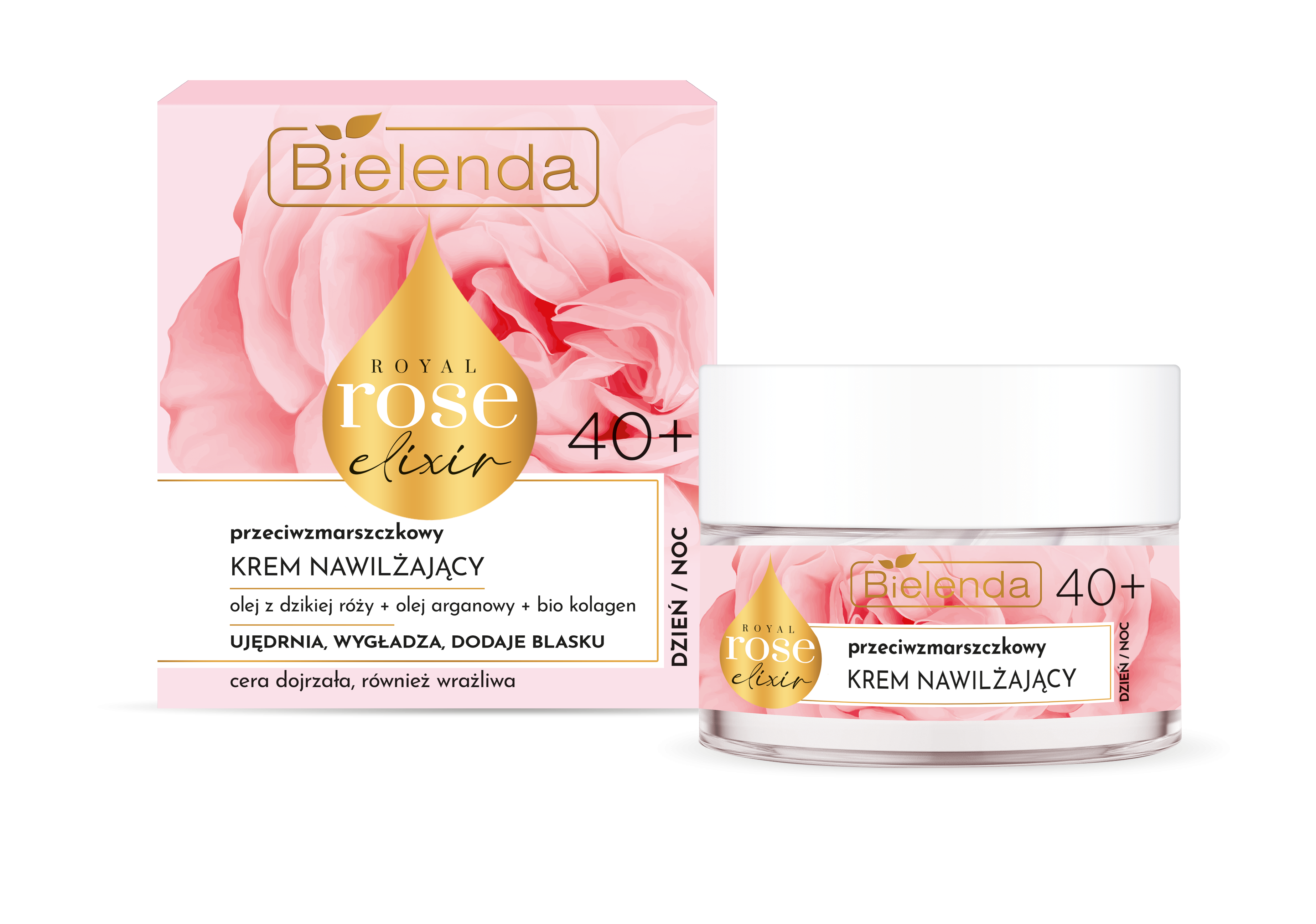 BIELENDA ROYAL ROSE ELIXIR Przeciwzmarszczkowy krem nawilżający 40+ dzień/noc 50 ml