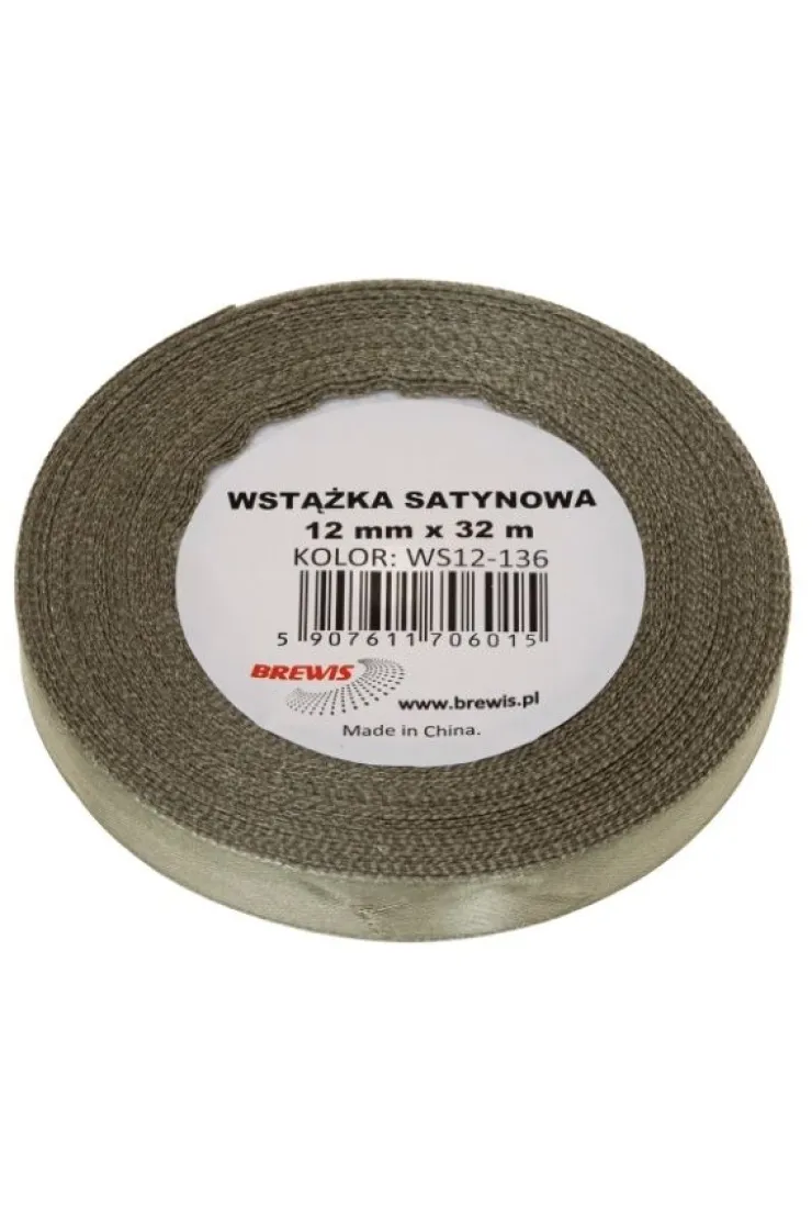 Wstążka satynowa khaki