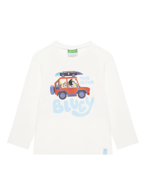 United Colors Of Benetton Bluzka 3I1XG10KH Biały Regular Fit