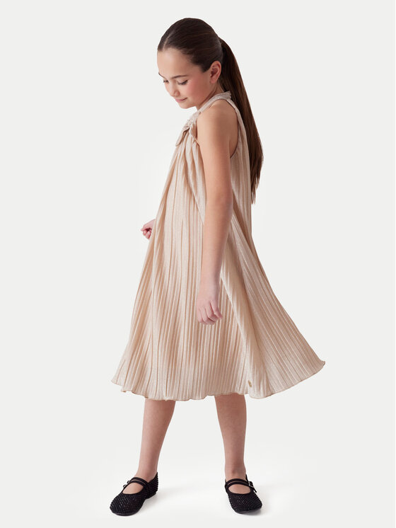 Guess Sukienka elegancka J6RK23 KD580 Złoty Regular Fit