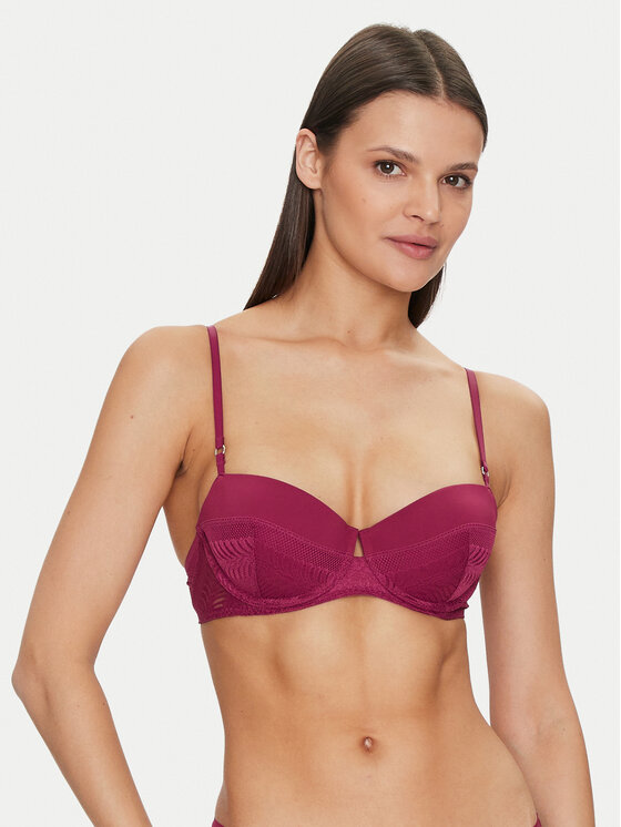 Calvin Klein Underwear Biustonosz balkonetka 000QF7543E Fioletowy
