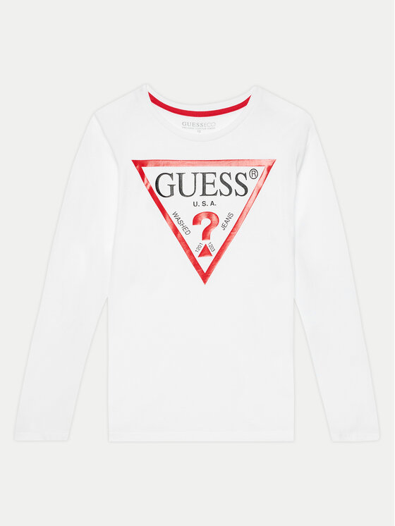 Guess Bluzka L84I29 K8HM0 Biały Regular Fit