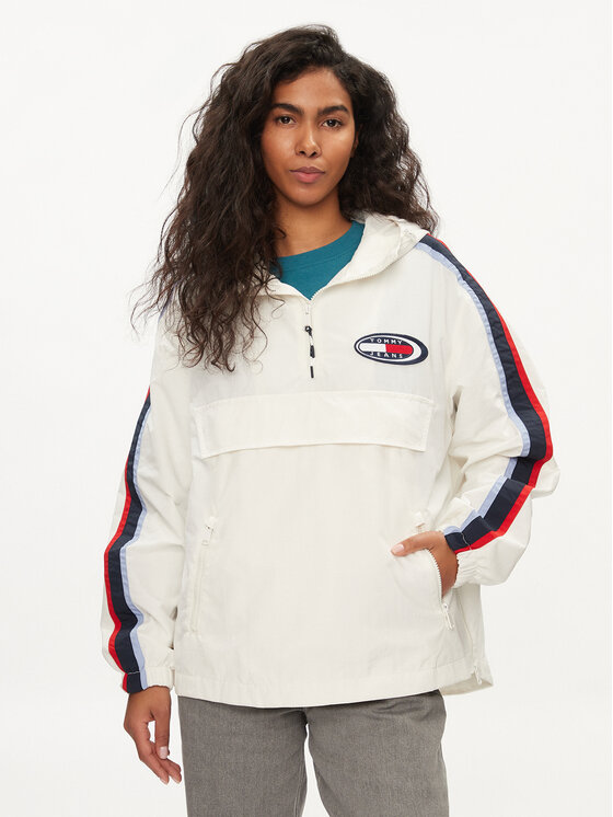 Tommy Jeans Kurtka anorak Archive Chicago DW0DW18151 Biały Regular Fit miniaturka