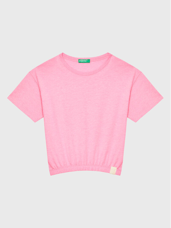 United Colors Of Benetton T-Shirt 37YKC10AU Różowy Boxy Fit