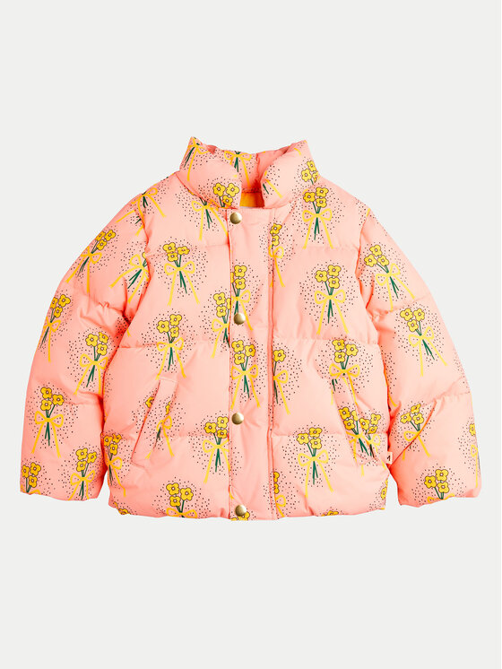 Mini Rodini Kurtka puchowa Winter Flowers Aop 2471011328 Różowy Regular Fit
