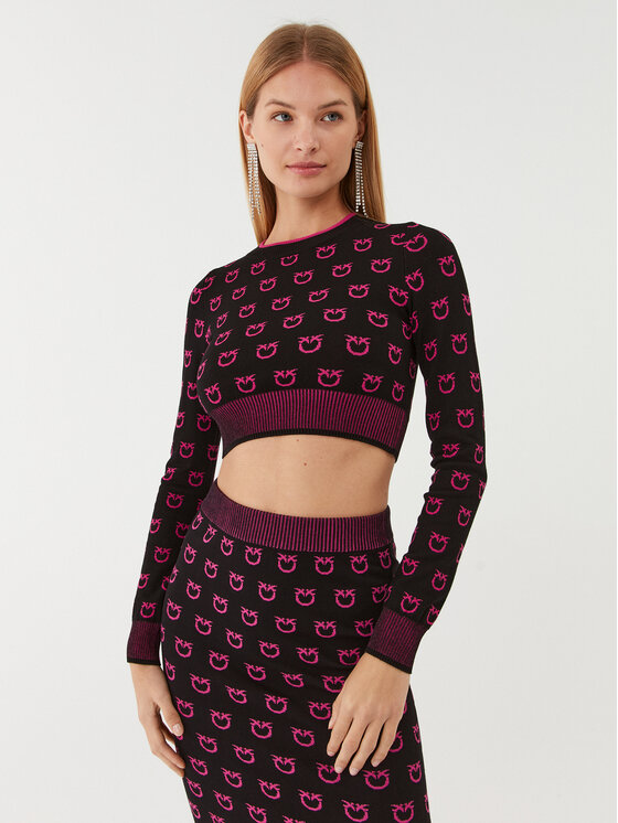 Pinko Sweter 101561 A112 Czarny Regular Fit