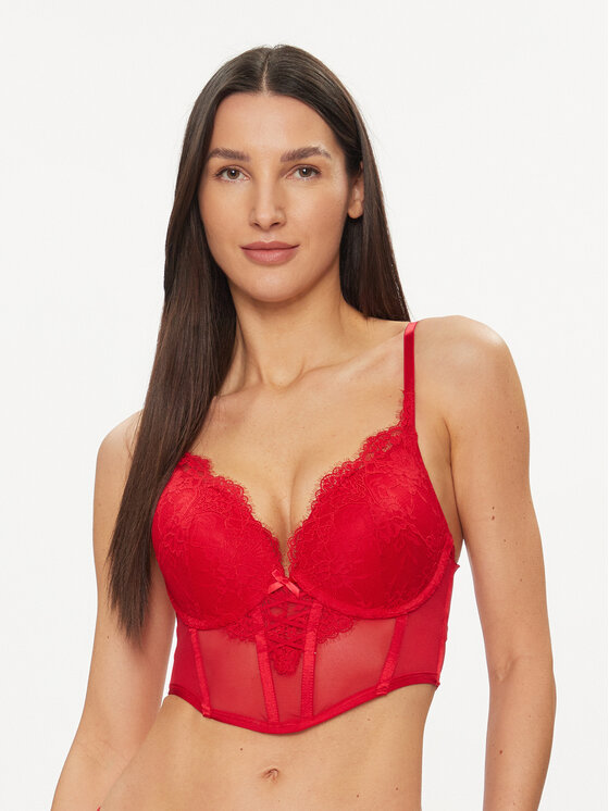 Hunkemöller Biustonosz push-up Arabella 204593 Czerwony
