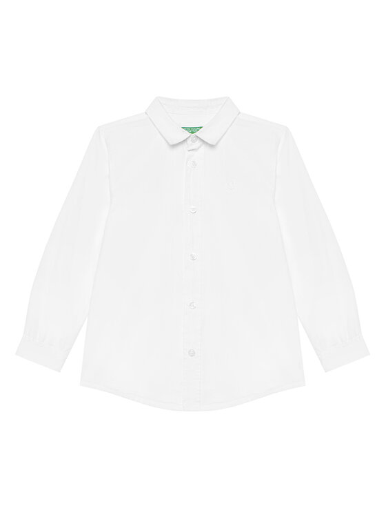 United Colors Of Benetton Koszula 54AZGQ00J Biały Regular Fit