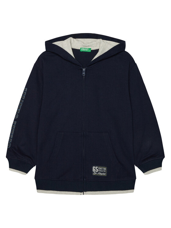 United Colors Of Benetton Bluza 3BC1C504U Granatowy Relaxed Fit