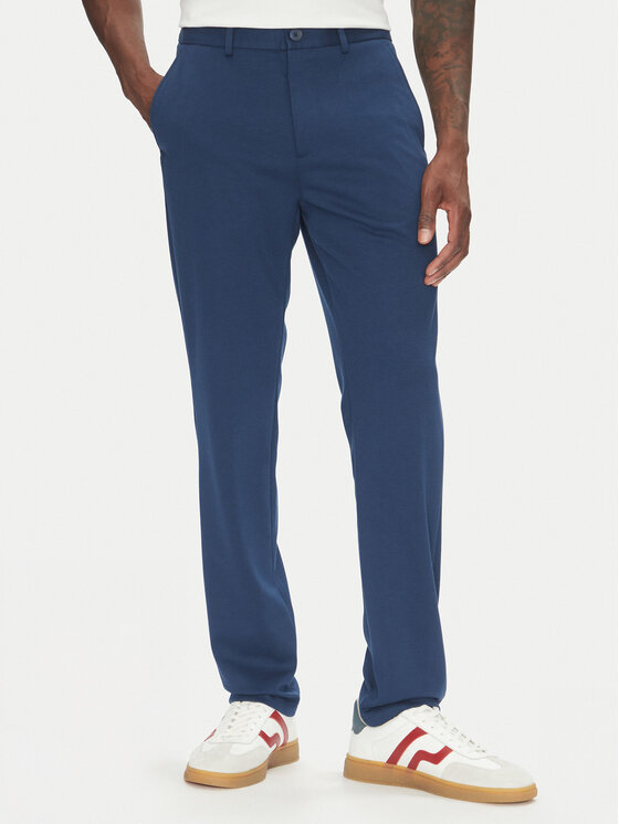 Lindbergh Chinosy 30-006052 Niebieski Slim Fit
