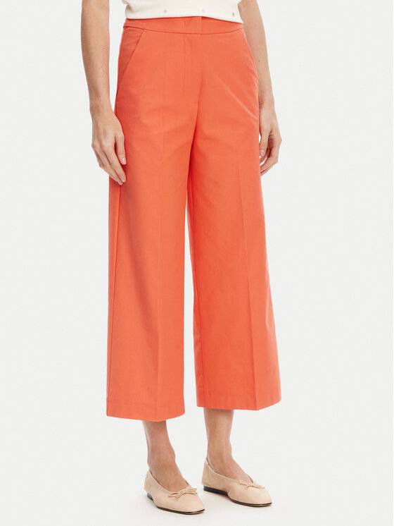 United Colors Of Benetton Spodnie materiałowe 42A8DF08R Pomarańczowy Wide Leg