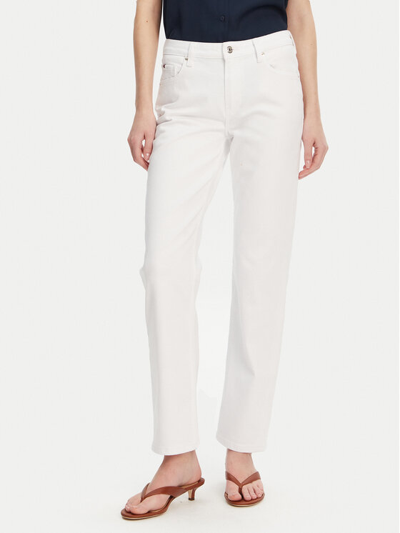 Tommy Hilfiger Jeansy Classic WW0WW45923 Biały Straight Fit
