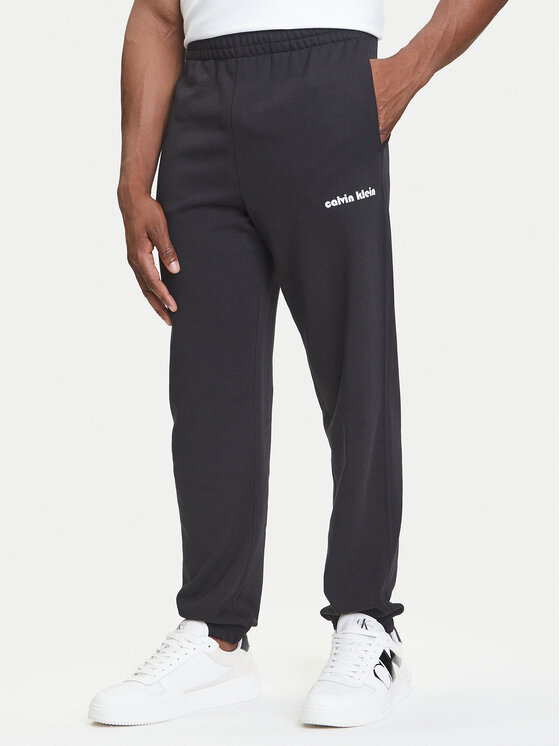 Calvin Klein Jeans Spodnie dresowe LV04RC294G Czarny Regular Fit