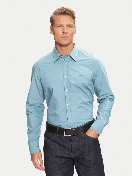 Boss Koszula Relegant 50518304 Niebieski Regular Fit