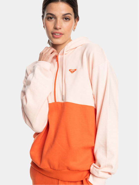 Roxy Bluza Ess Nrj Cbk Hoo Otlr ERJFT04673 Pomarańczowy Regular Fit