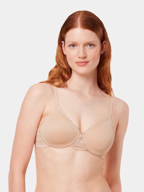 Triumph Biustonosz z fiszbiną Modern Lace 10215960 Beżowy