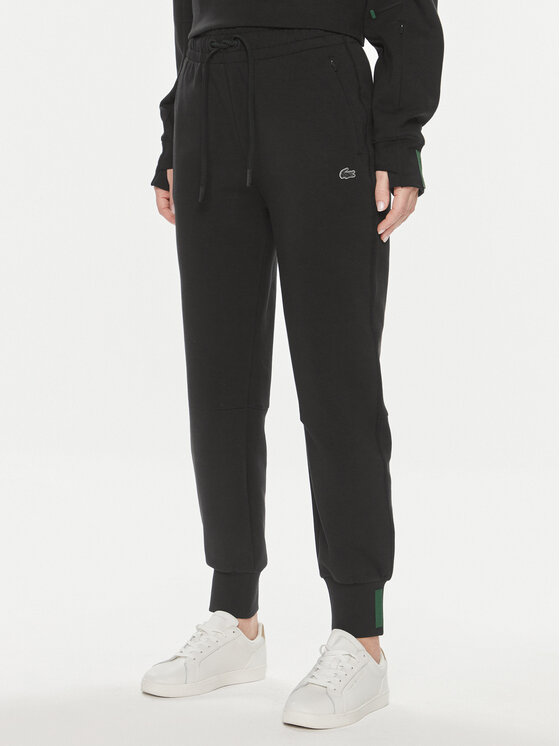 Lacoste Spodnie dresowe XF0343 Czarny Regular Fit