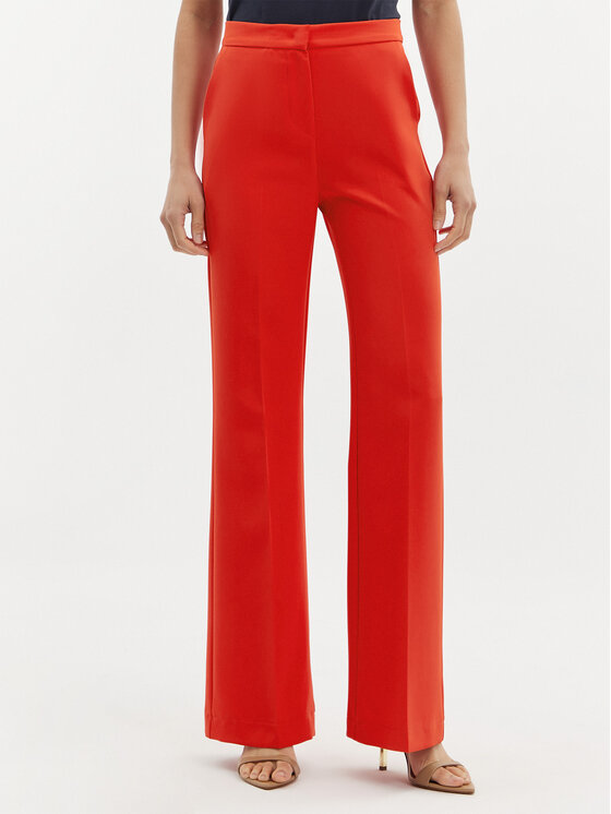 Maryley Spodnie materiałowe 24EB587/43FI Czerwony Relaxed Fit