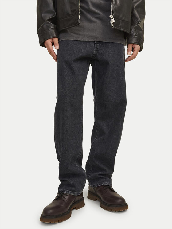 Jack & Jones Jeansy Eddie 12252764 Czarny Loose Fit