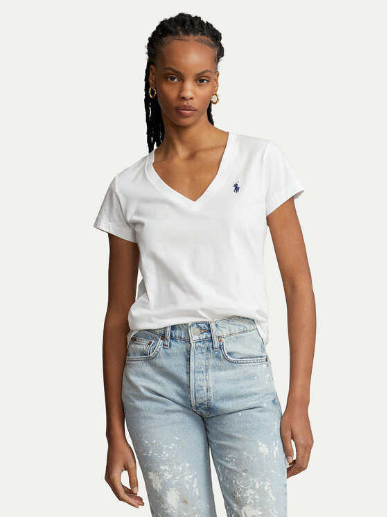 Polo Ralph Lauren T-Shirt 211902403001 Biały Regular Fit