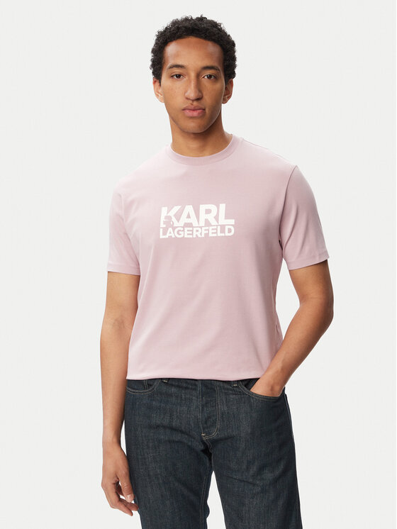KARL LAGERFELD T-Shirt 755780 563235 Różowy Regular Fit