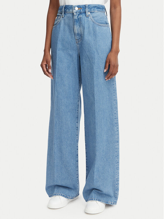 Calvin Klein Jeans Jeansy LV047G906G Niebieski Wide Leg