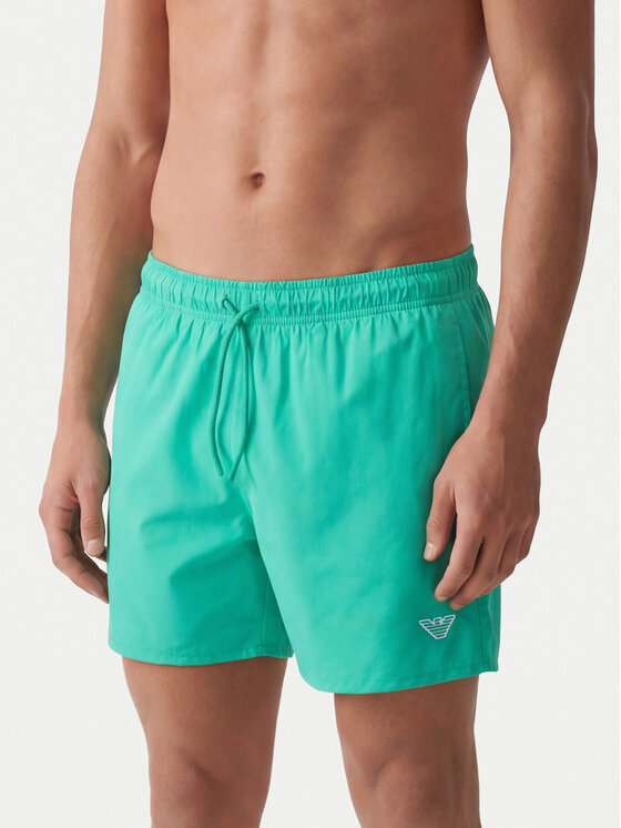 Emporio Armani Szorty kąpielowe EM000583 AF20424 U7308 Zielony Regular Fit