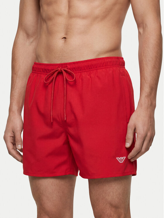 Emporio Armani Szorty kąpielowe EM000583 AF20424 U5064 Czerwony Regular Fit