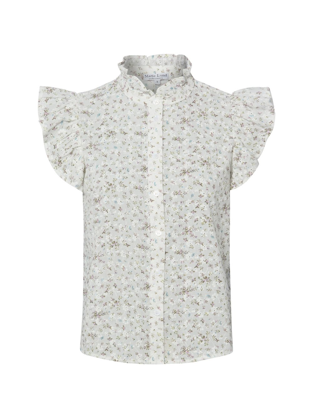 Marie Lund Bluzka damska Kobiety Bawełna (100%) biały|wielokolorowy, XL