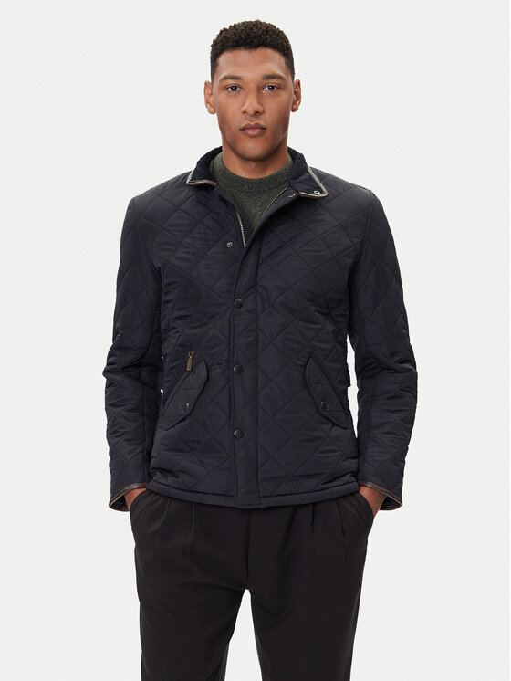 Barbour Kurtka przejściowa Powell MQU0281NY71 Granatowy Slim Fit