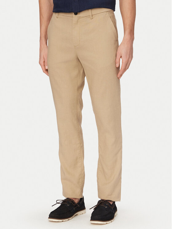 Tommy Hilfiger Chinosy Denton MW0MW42337 Khaki Straight Fit