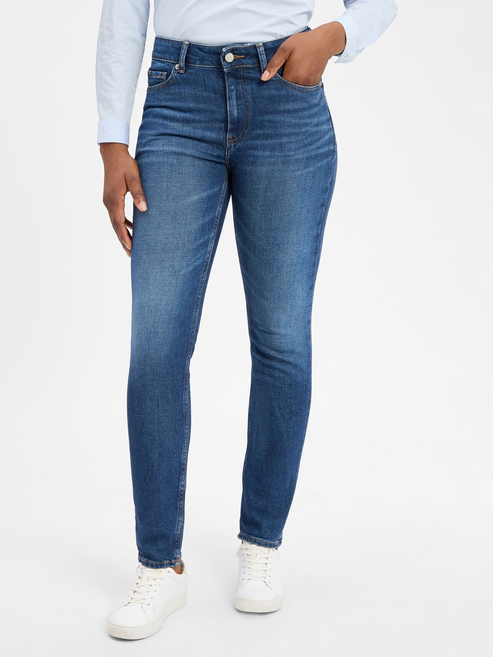 Tommy Hilfiger Dżinsy slim fit Kobiety Bawełna niebieski, 31-32