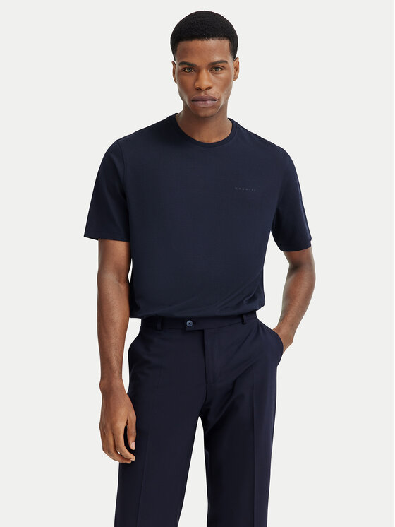 Bugatti T-Shirt 8350-95040 Granatowy Regular Fit