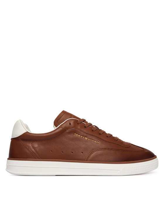 Tommy Hilfiger Sneakersy Th Lo Lux 1A2 Cognac FM0FM05870 Brązowy