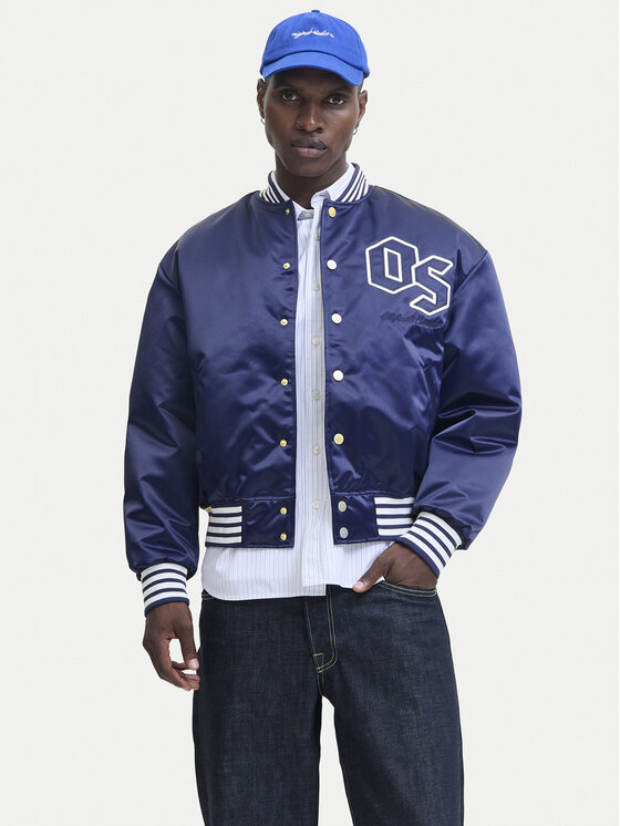 Jack & Jones Kurtka bomber Meadows 12282953 Niebieski Regular Fit