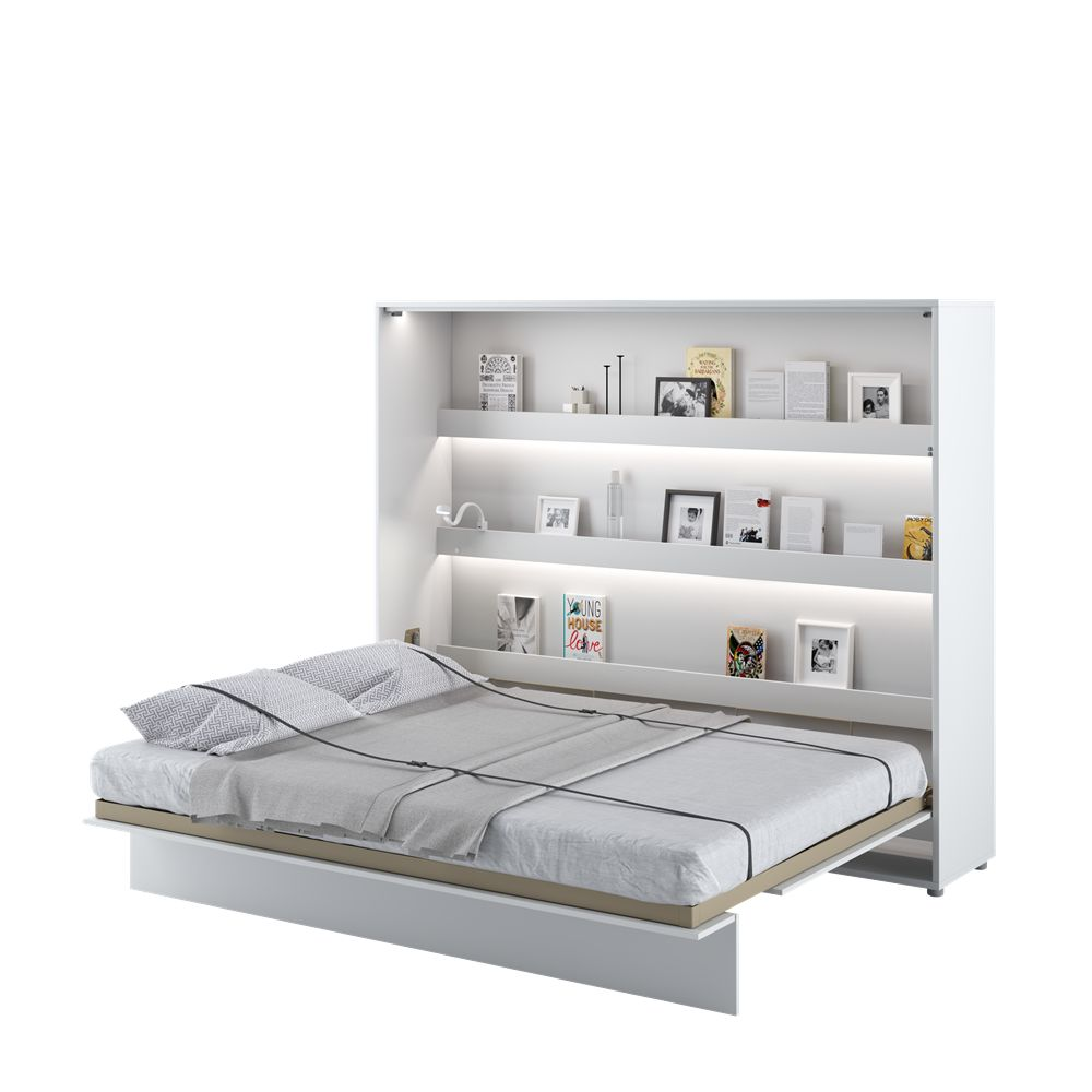 Półkotapczan poziomy BC-14 Bed Concept 160x200 cm Biały półkotapczan, półkotapczan Lenart, łóżko w szafie, łóżko składane