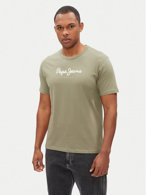 Pepe Jeans T-Shirt Eggo N PM508208 Zielony Regular Fit